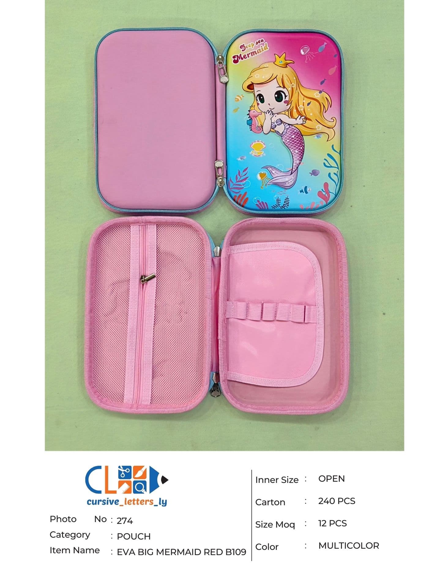 EVA POUCH MERMAID RED B109